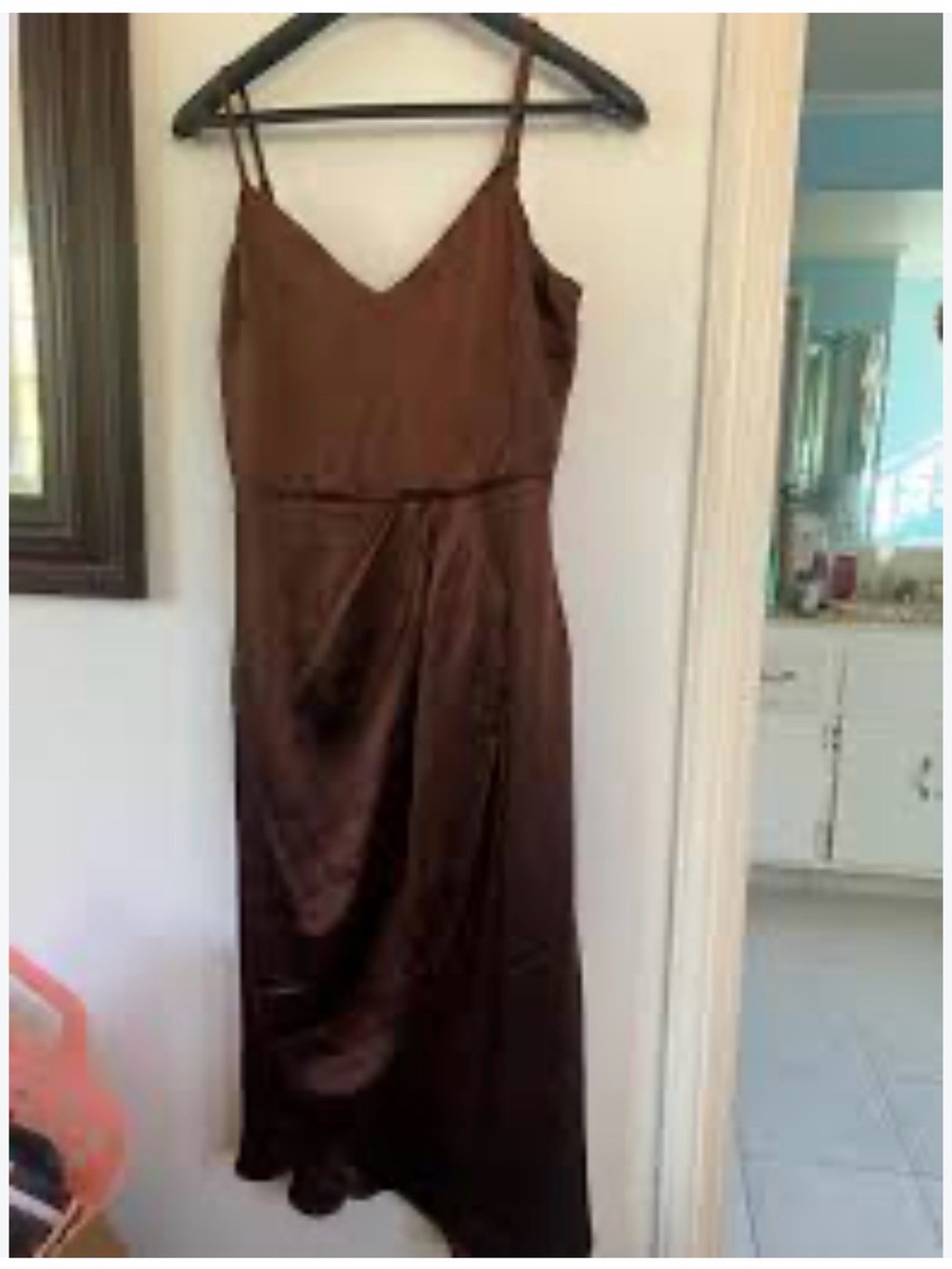 Audrey Parks x Francesca's Satin Wrap Midi Dress NWT Size Small